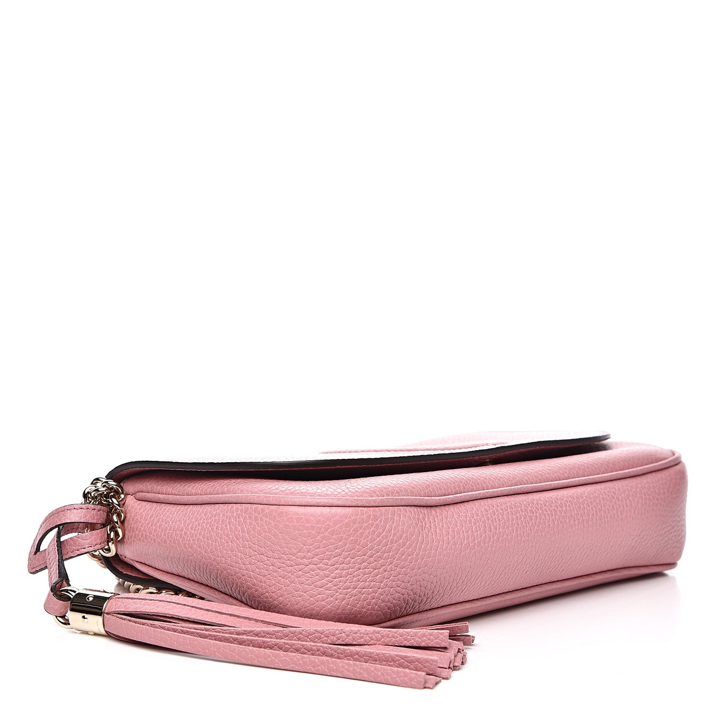 Pebbled Calfskin Medium Soho Flap Crossbody Pink