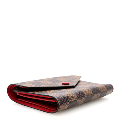 Louis Vuitton Damier Ebene Victorine Wallet Red 4 of 6