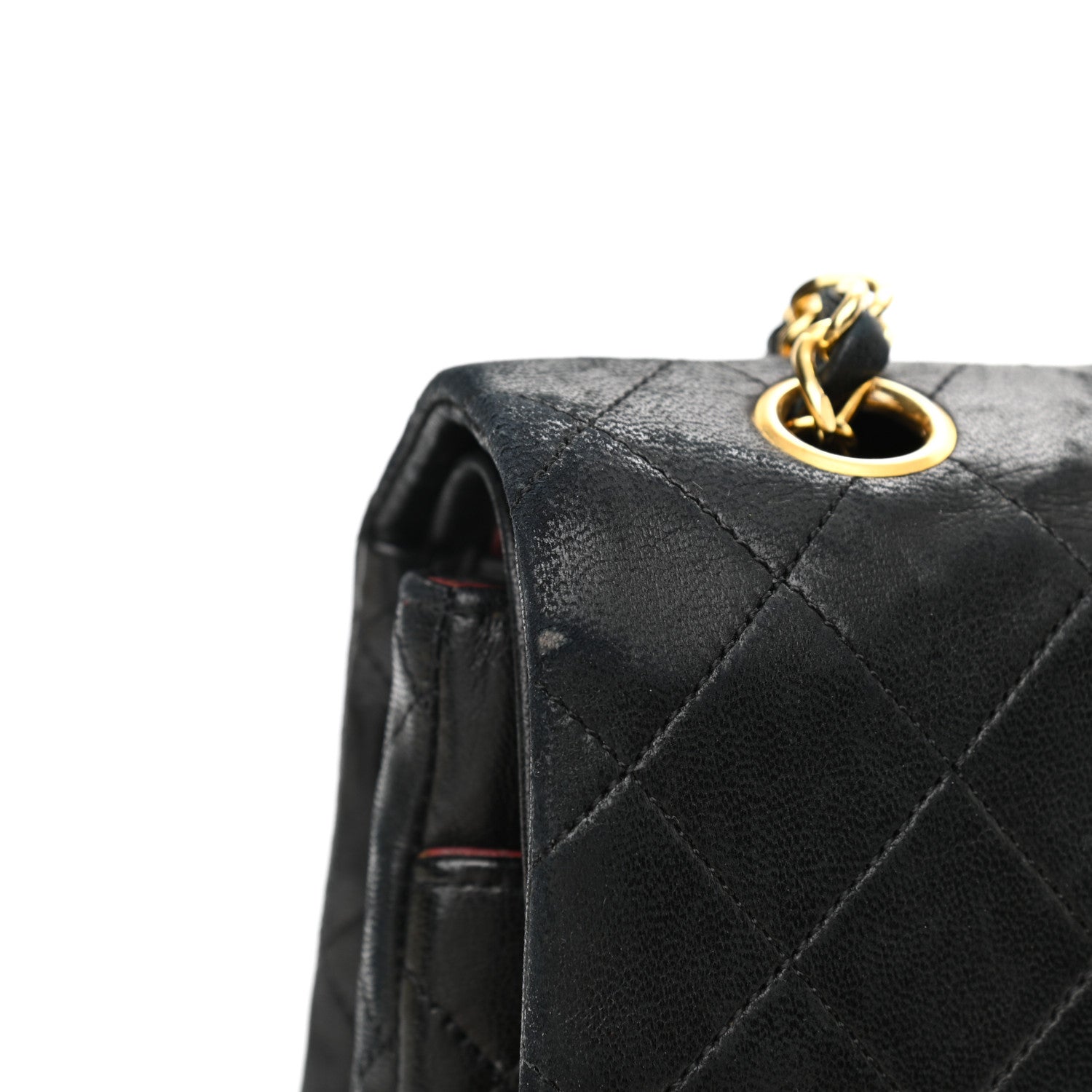 Chanel Lambskin Quilted Medium Double Flap Black 15 of 20