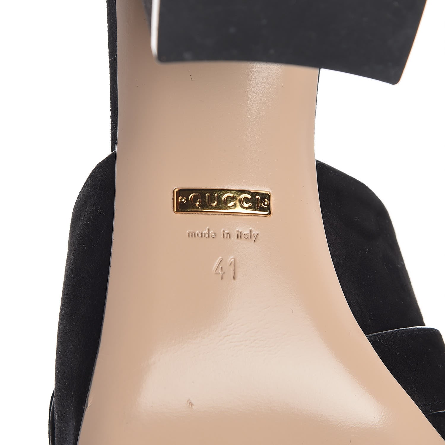 Gucci Kid Scamosciato GG Marmont Fringe 75mm Slide Sandals 41 Black 9 of 11