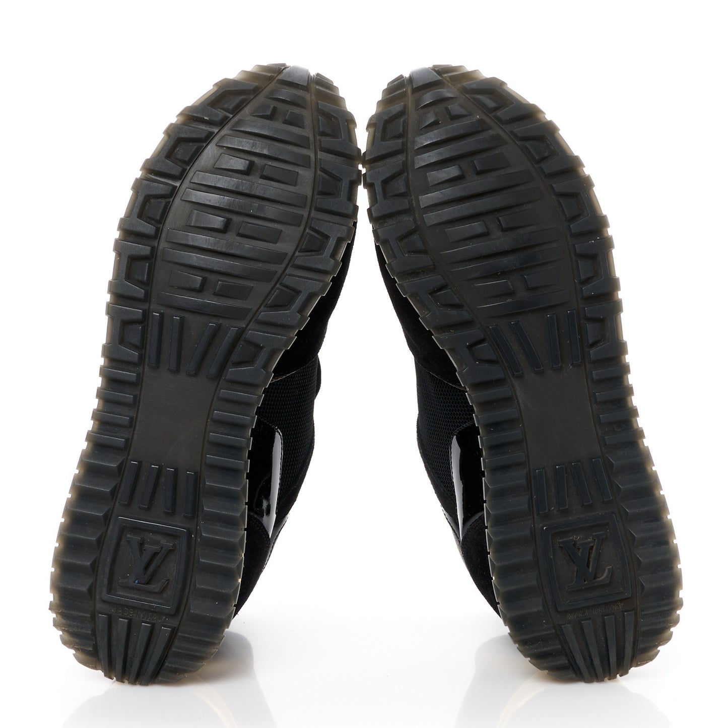 Suede Monogram Run Away Sneakers 38 Black