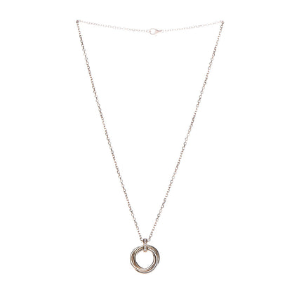 Cartier 18K Pink Yellow White Gold Diamond Trinity Pendant Necklace 3 of 7