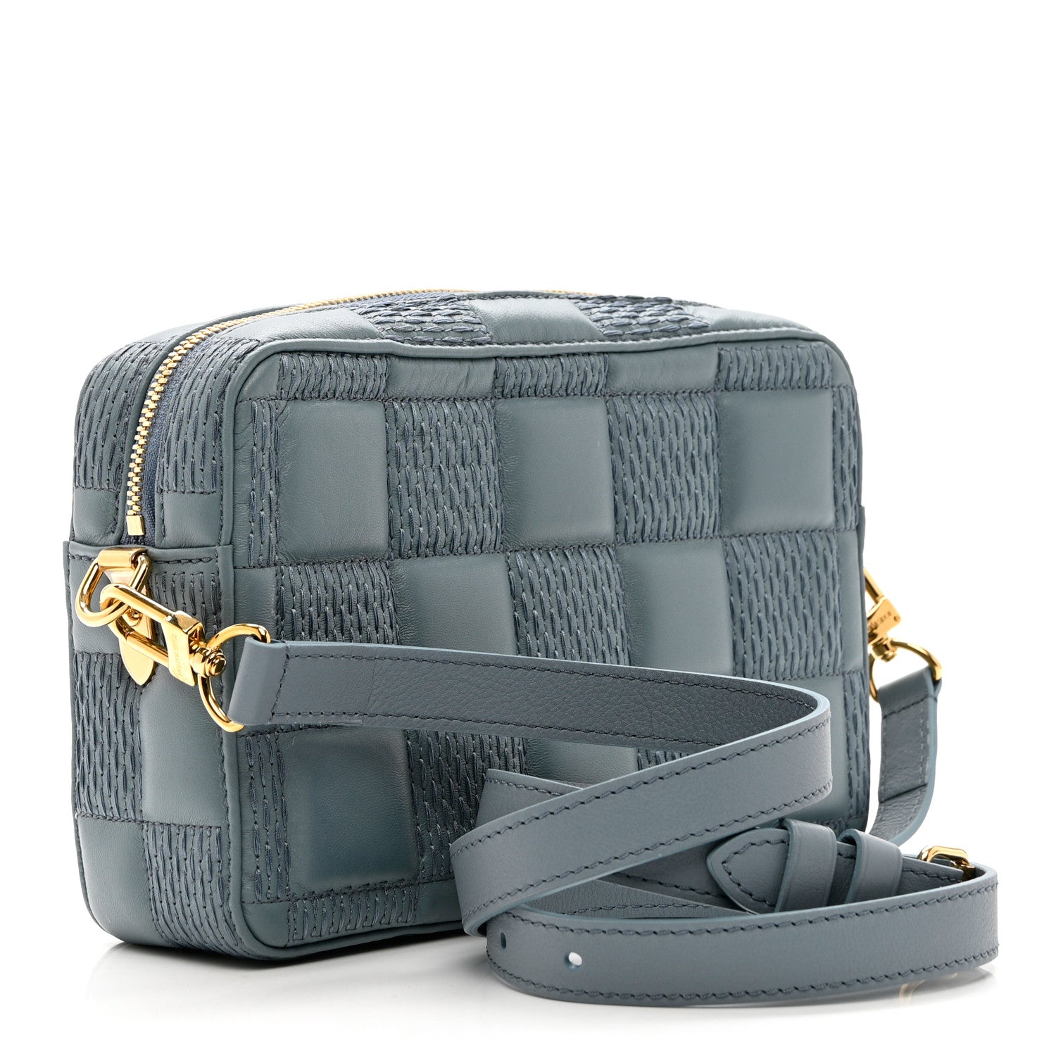 Louis Vuitton Lambskin Damier Quilt Troca PM Glacier 2 of 8