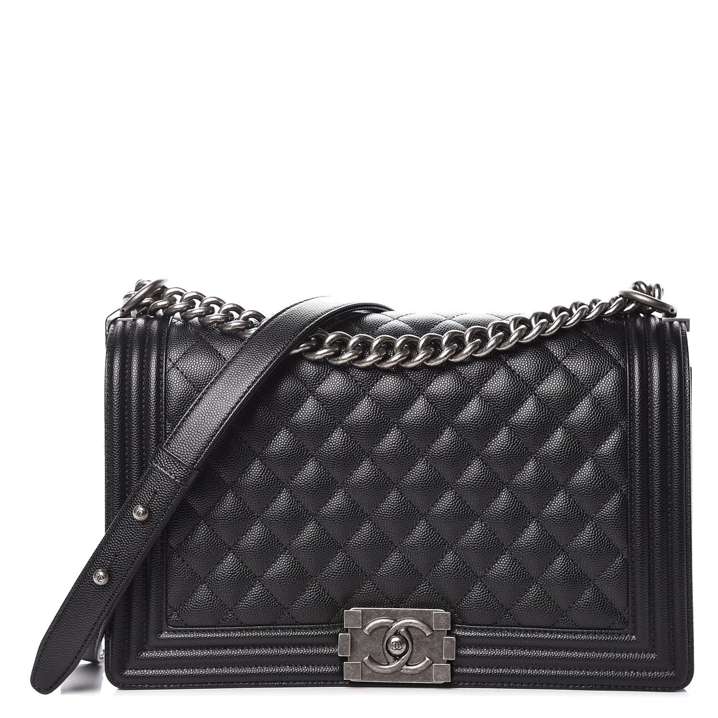 Caviar Quilted New Medium Boy Flap Black
