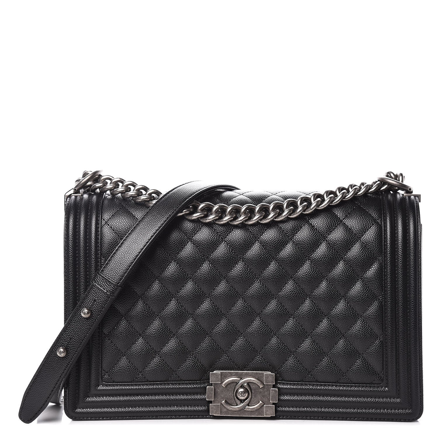 Chanel Caviar Quilted New Medium Boy Flap Black 1 of 10