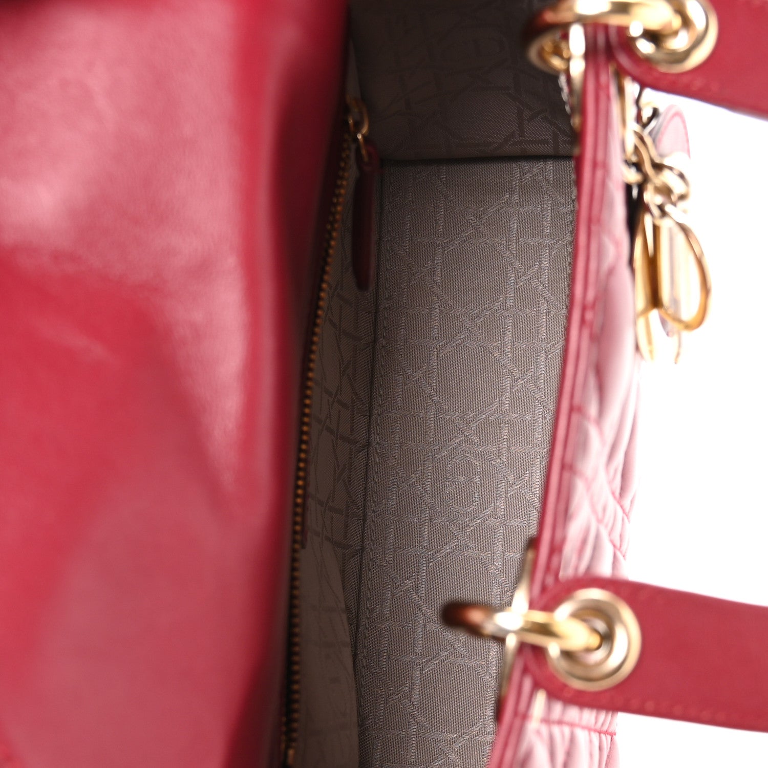 Christian Dior Lambskin Cannage Small My ABCDior Lady Dior Red 5 of 10