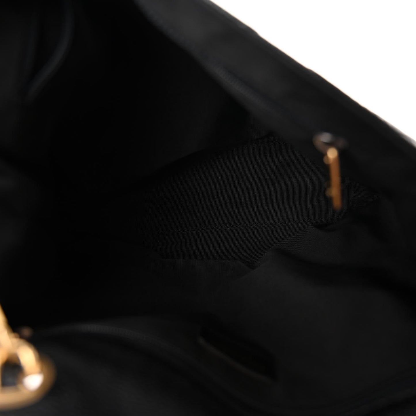 Caviar Stitched Fold Over Shoulder Bag Black