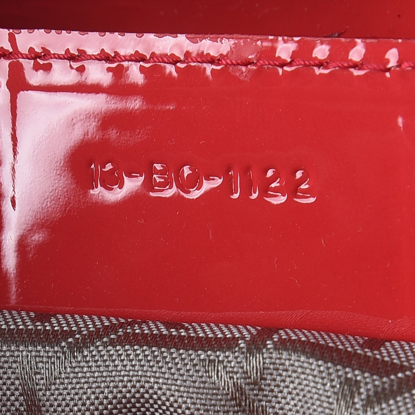 Patent Cannage Large Lady Dior Red