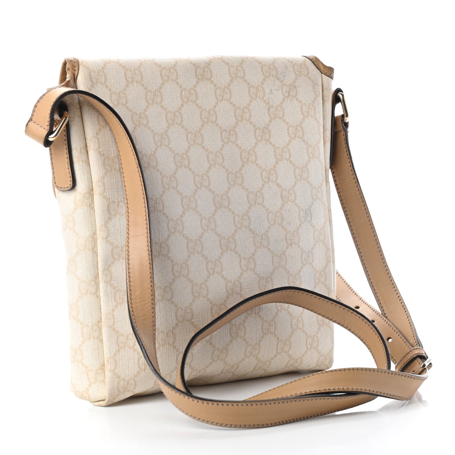 Gucci GG Plus Monogram Small Flap Messenger Bag White 3 of 9