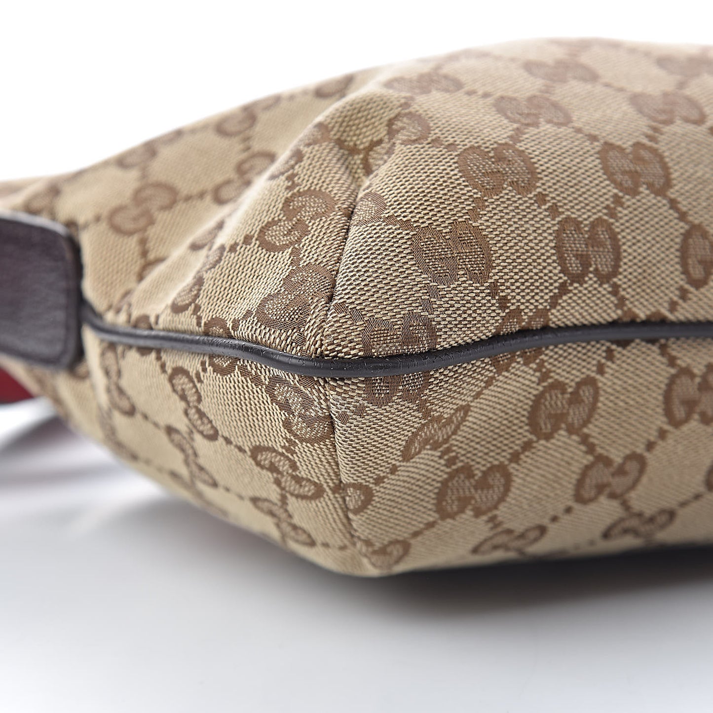 Monogram Web Small Flat Messenger Crossbody Dark Brown