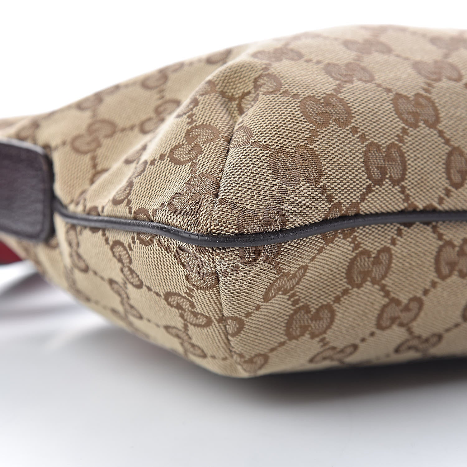 Gucci Monogram Web Small Flat Messenger Crossbody Dark Brown 8 of 10