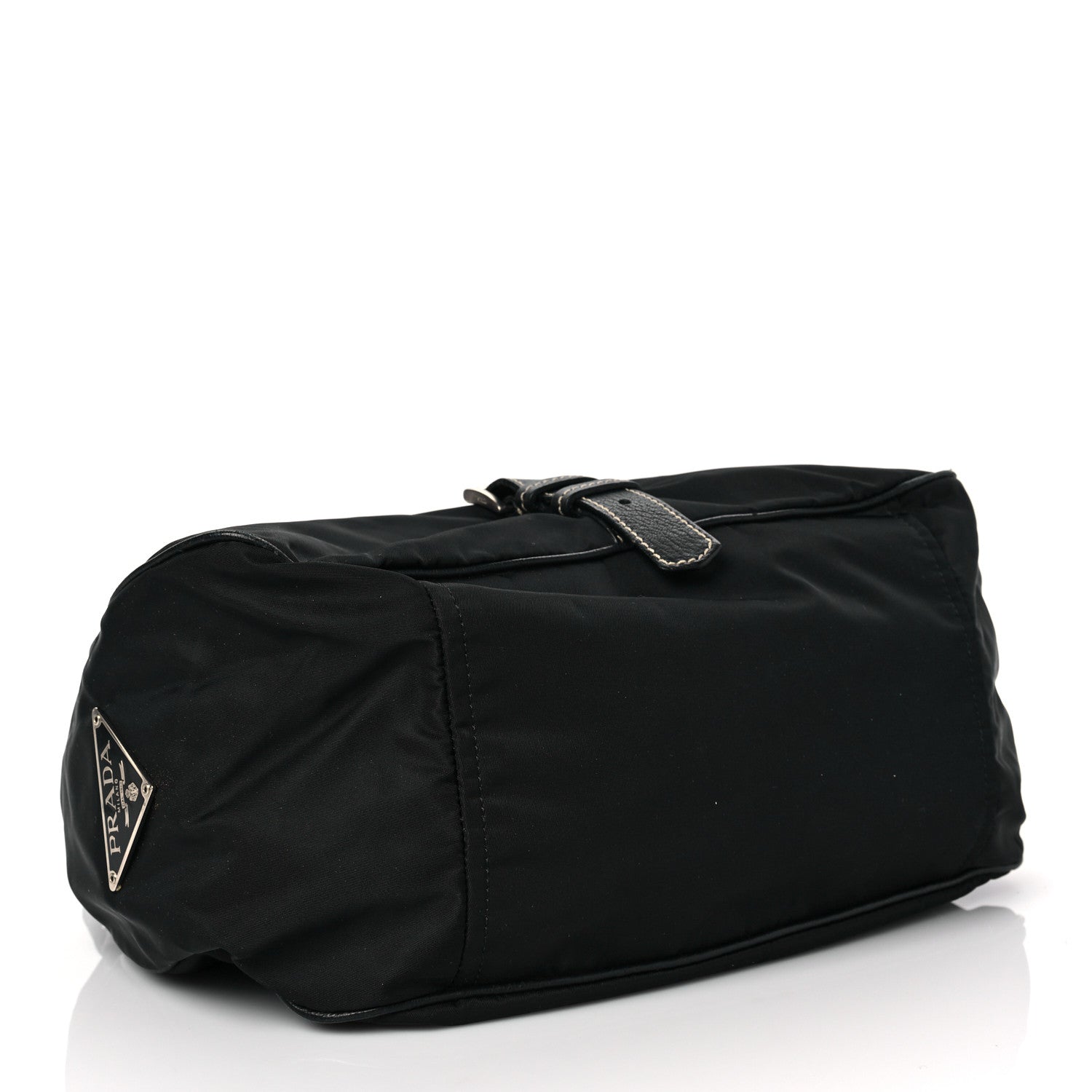 Prada Tessuto Nylon Vitello Daino Hobo Black 4 of 10