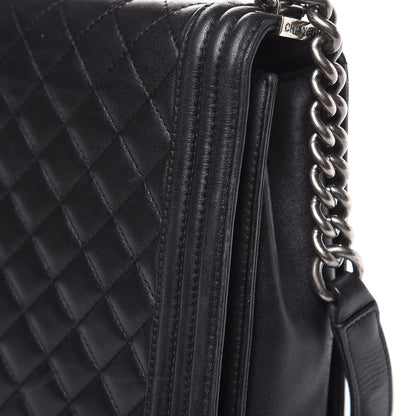 Chanel Lambskin Quilted Large Boy Flap Black 19 of 22