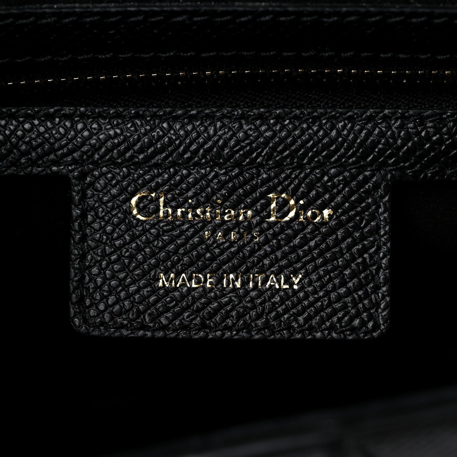 Christian Dior Grained Calfskin Saddle Bag Black 6 of 10