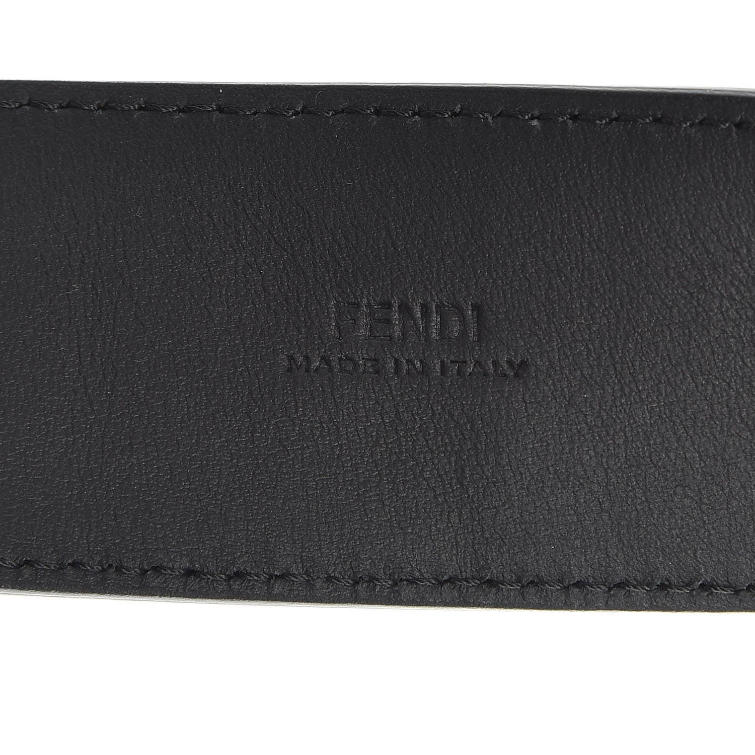 Fendi Vitello Century Bi-Color FF 1974 Embossed Belt Maya Black 5 of 8