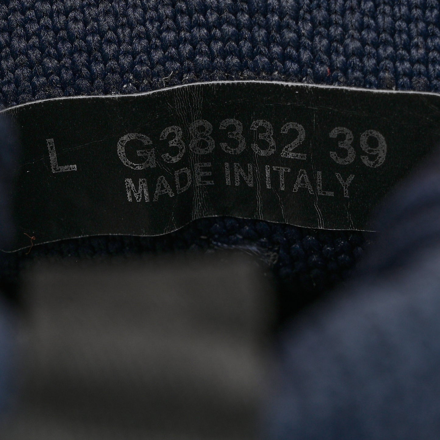 Fabric Logo Sneakers 39 Navy Black