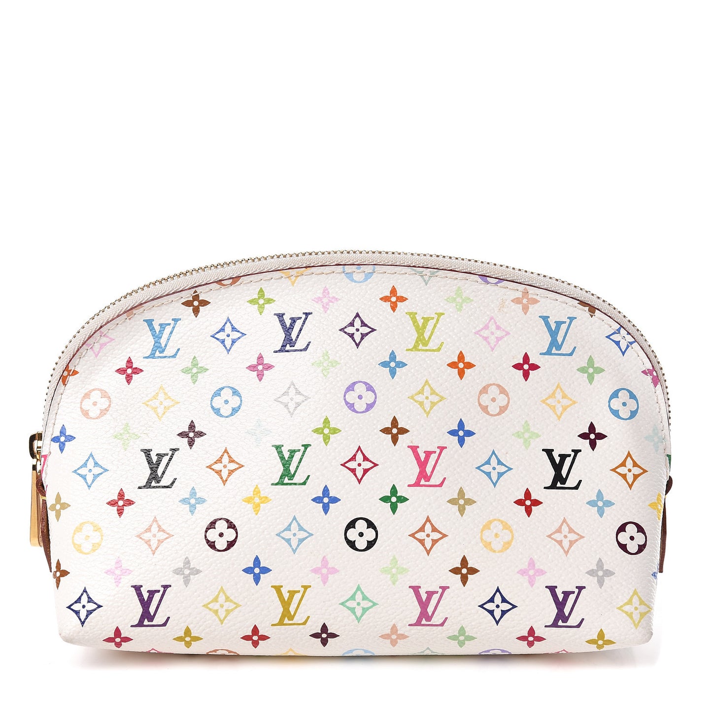 Monogram Multicolor Cosmetic Pouch White Litchi