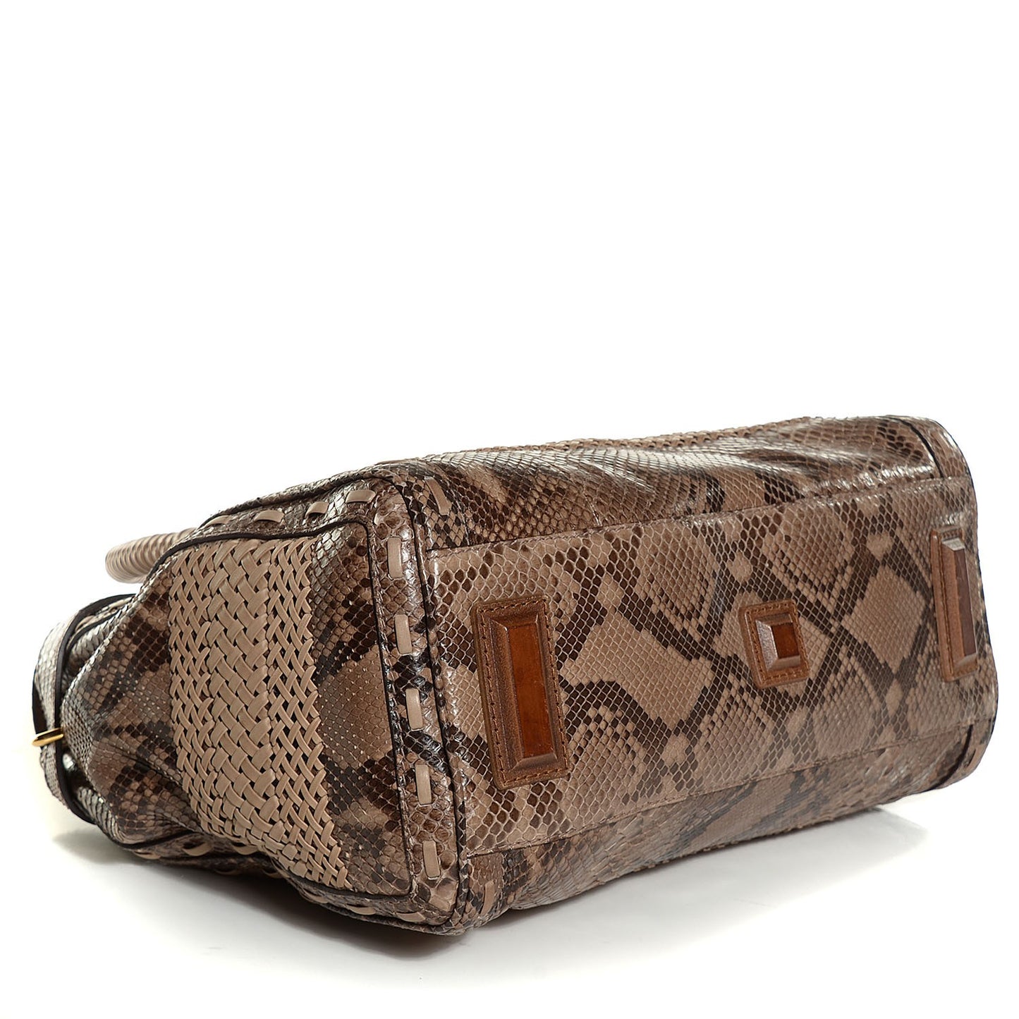 Python Leather Handmade Large Top Handle Bag