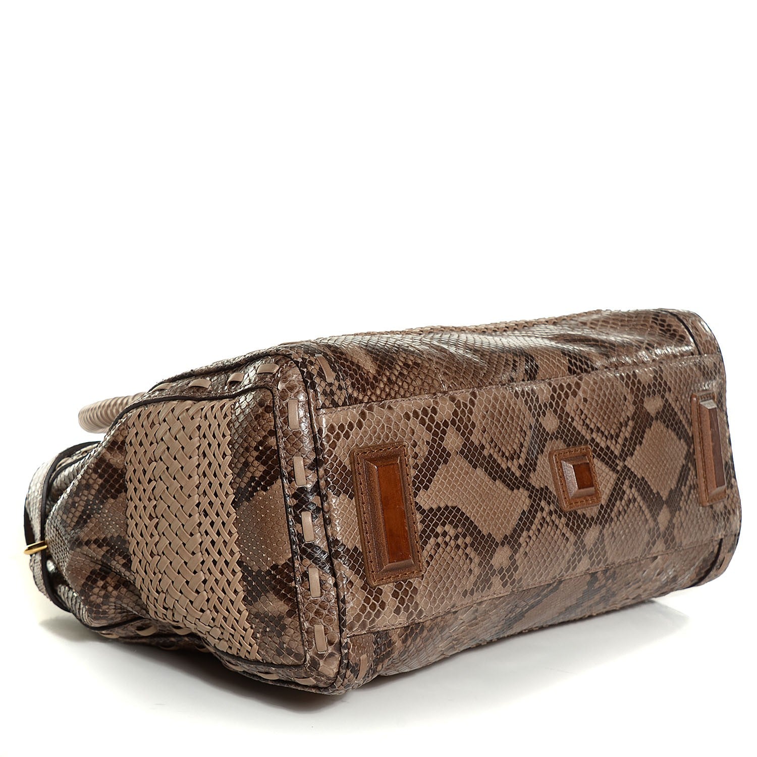 Gucci Python Leather Handmade Large Top Handle Bag 4 of 10