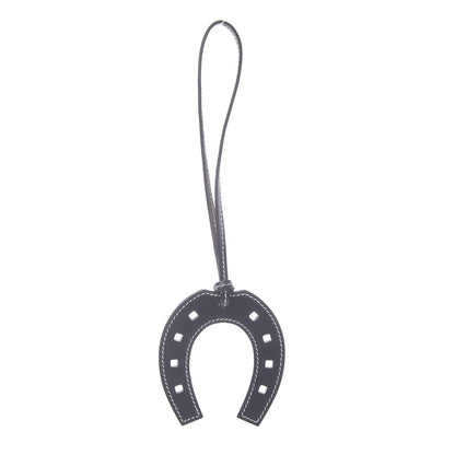 Hermes Veau Box Paddock Horseshoe Bag Charm Black 1 of 4