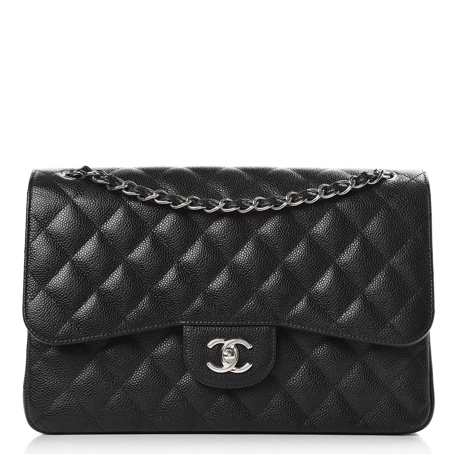 Chanel Caviar Quilted Jumbo Double Flap Black 1 of 11