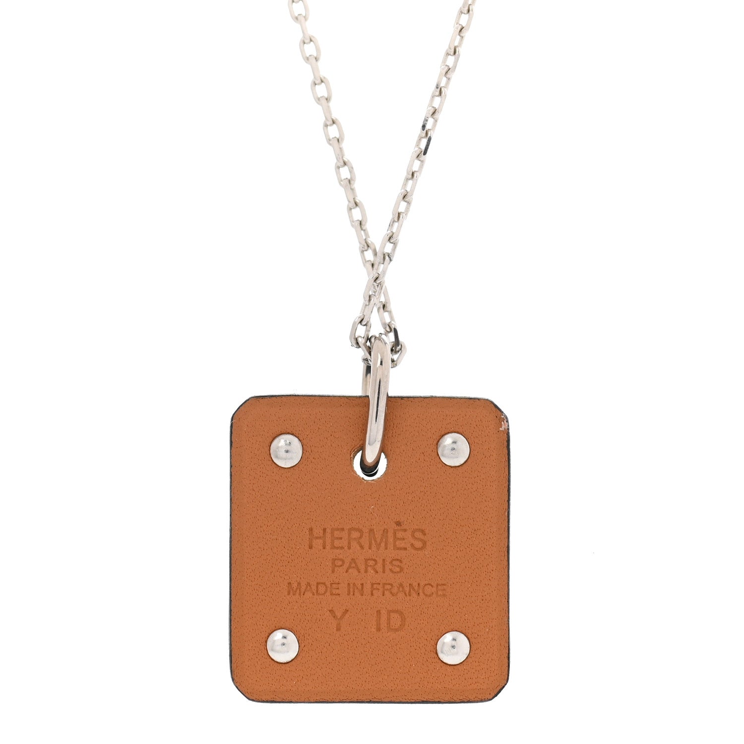 Hermes Palladium Plated Swift As De Coeur Necklace Black 5 of 6