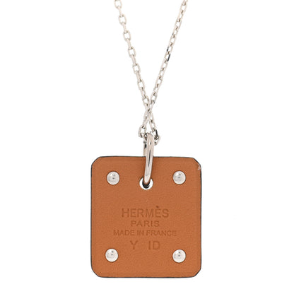 Hermes Palladium Plated Swift As De Coeur Necklace Black 5 of 6