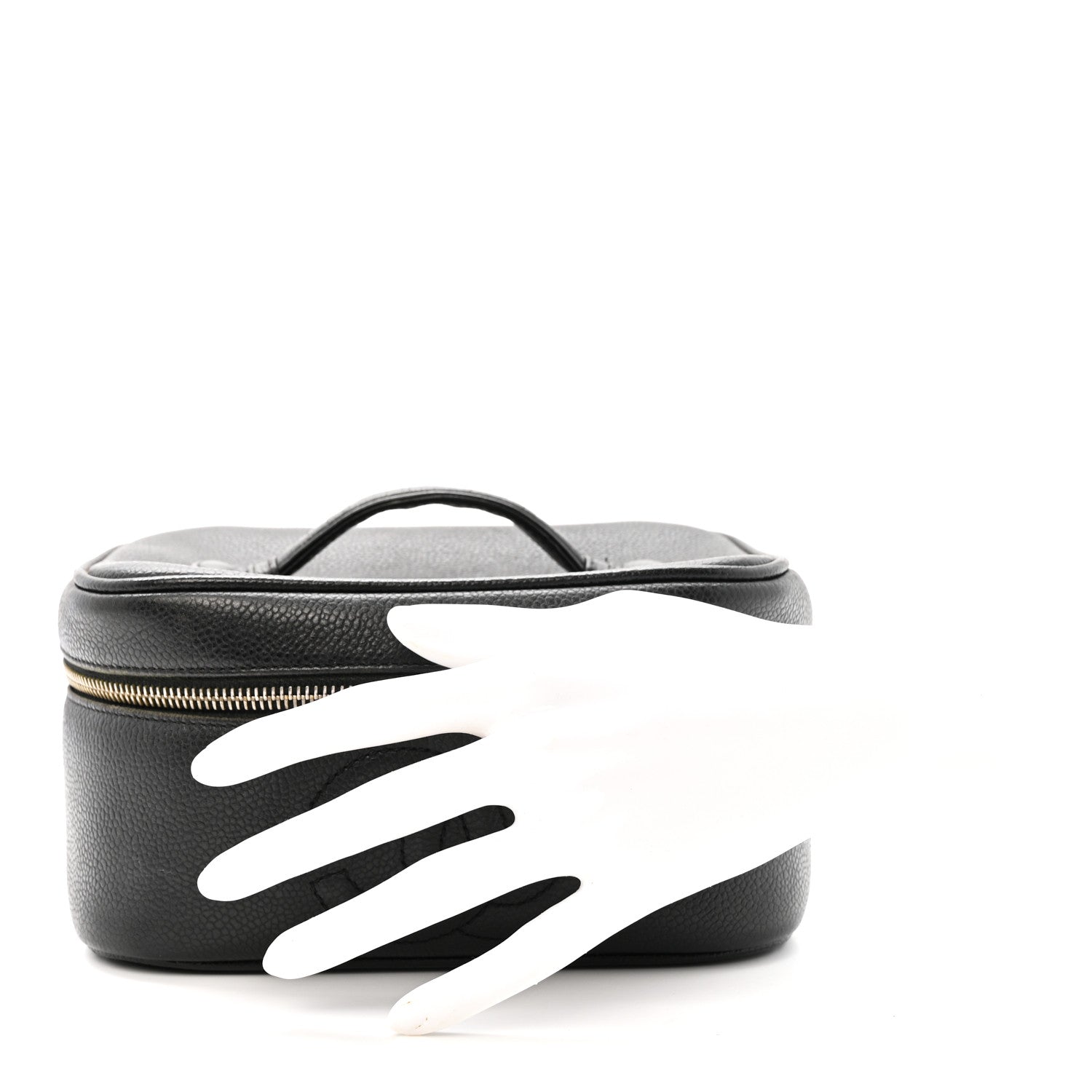 Chanel Caviar Vanity Cosmetic Case Black 2 of 9