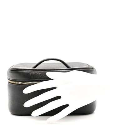 Chanel Caviar Vanity Cosmetic Case Black 2 of 9