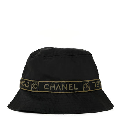 Chanel Nylon Logo Bucket Hat M Black 3 of 7