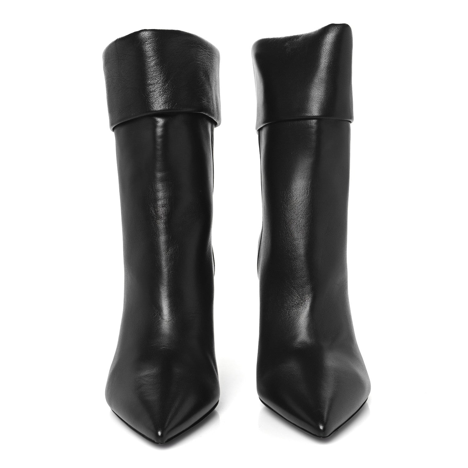 Saint Laurent Calfskin Niki 85 Wedge Booties 37.5 Black 3 of 10