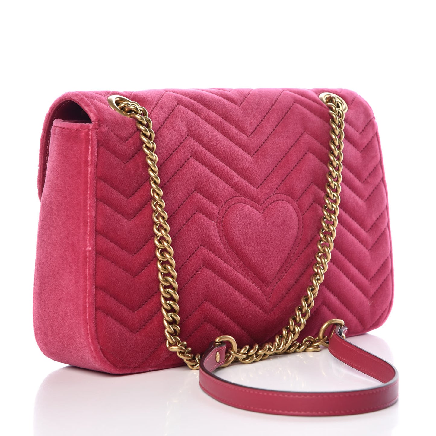 Velvet Matelasse Blind for Love Embroidered Medium GG Marmont Shoulder Bag Light Raspberry Rose Multicolor
