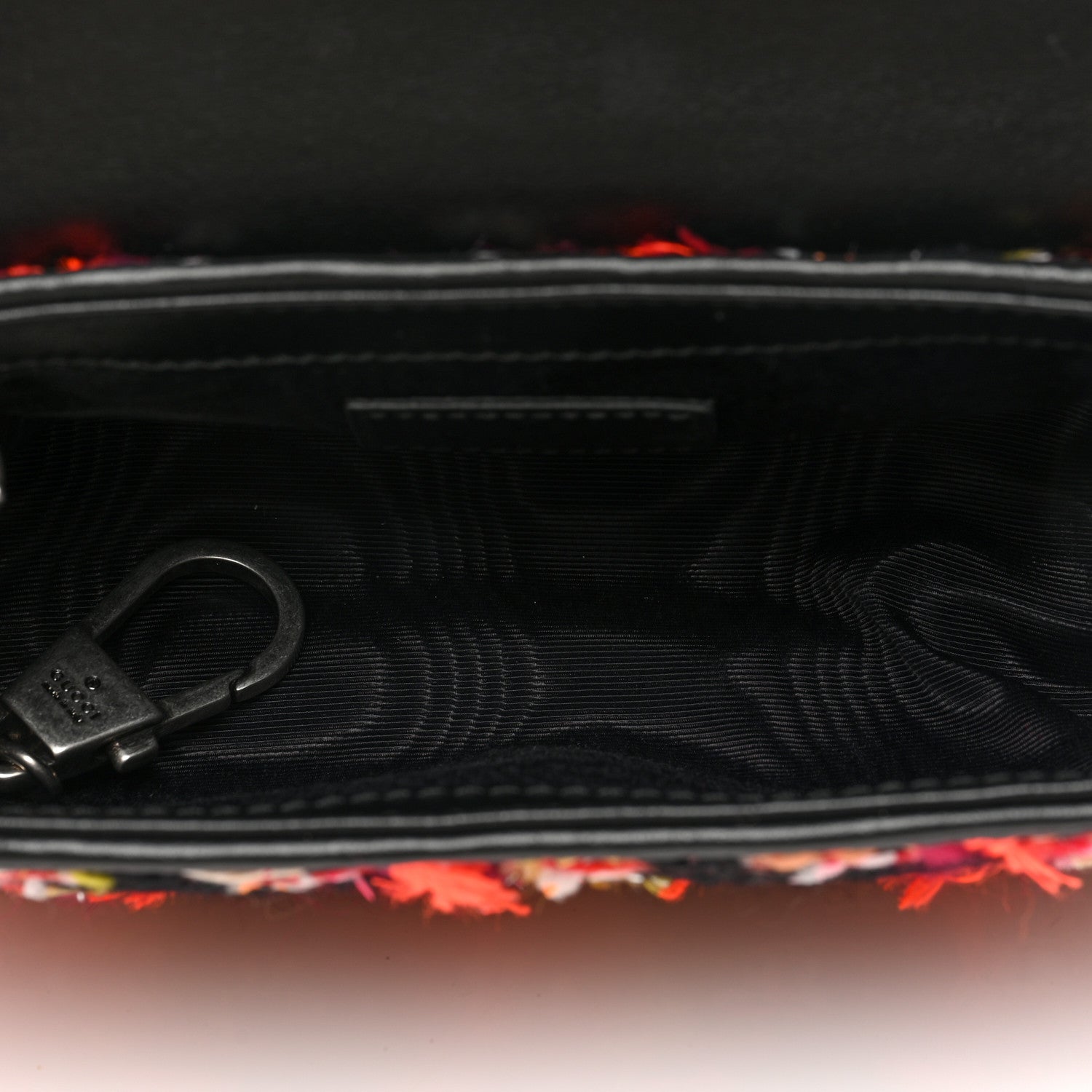 Gucci Tweed Calfskin Check Poule Super Mini GG Marmont Shoulder Bag Pink Petroleum Multicolor Black 5 of 10