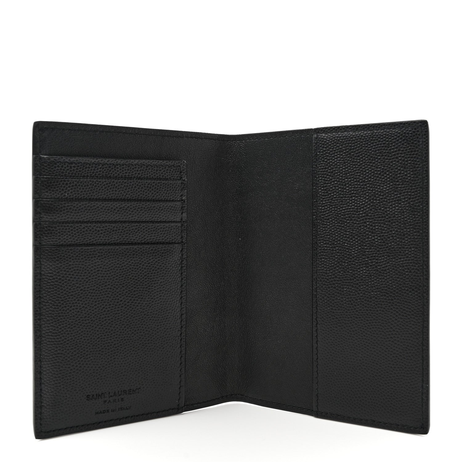 Saint Laurent Grain De Poudre Passport Holder Black 5 of 7