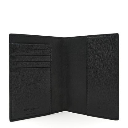 Saint Laurent Grain De Poudre Passport Holder Black 5 of 7