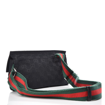Gucci Monogram Web Belt Pouch Bag Black 3 of 10
