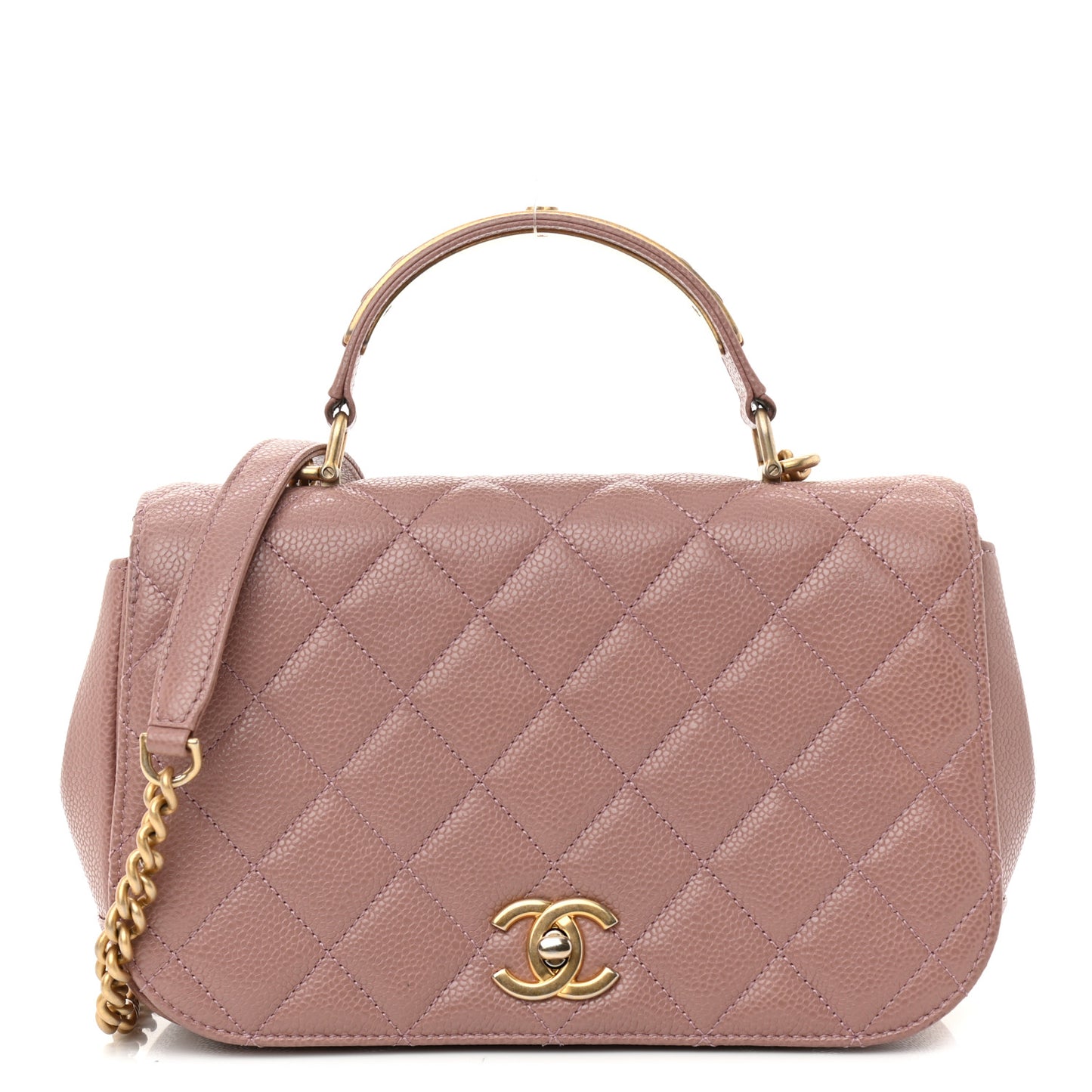 Caviar Carry Around Flap Bag Light Pink