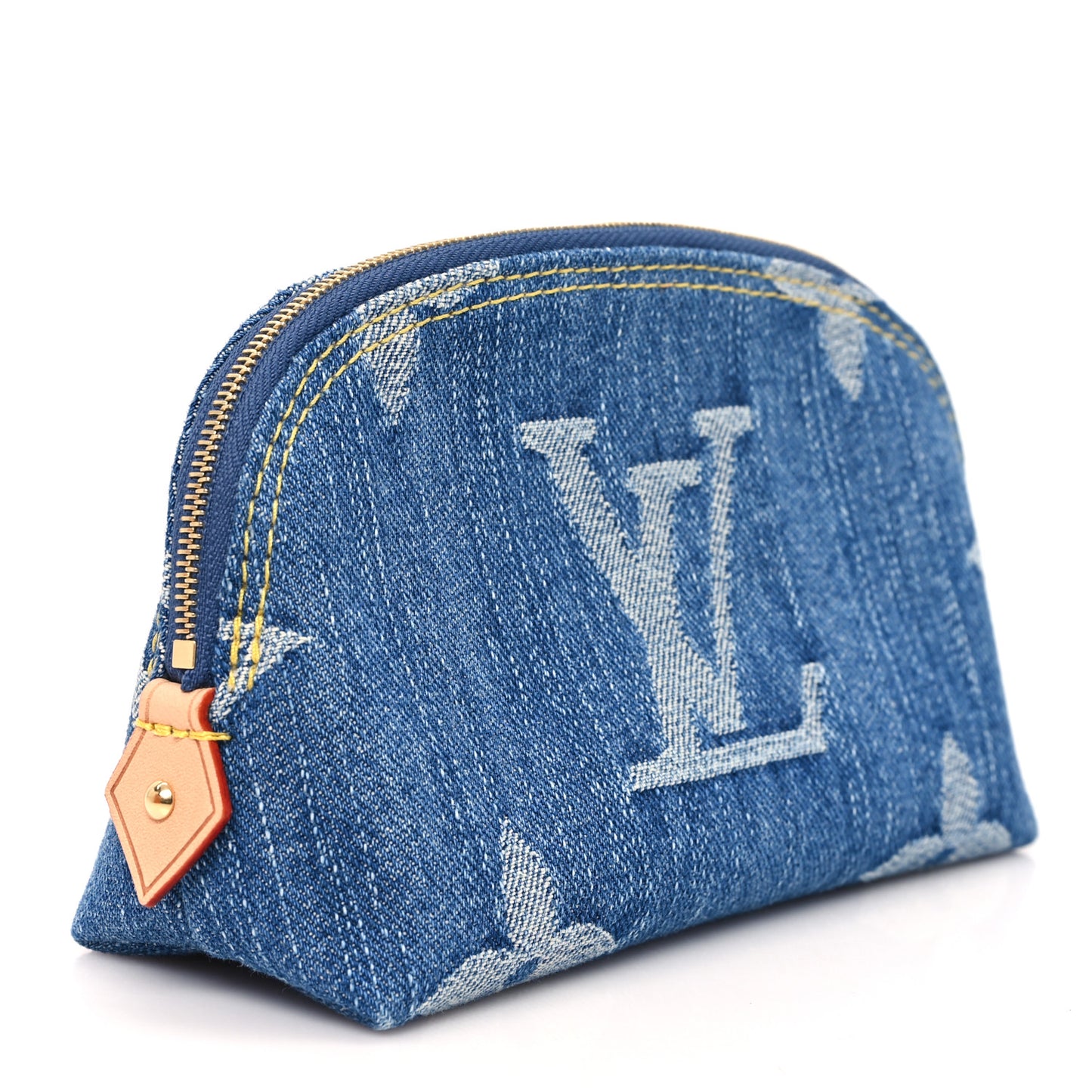 Denim Giant Monogram Pochette Cosmetique PM Denim Blue