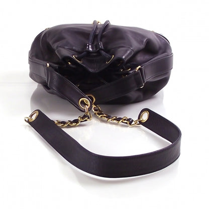Chanel Lambskin Drawstring CC Bucket Shoulder Bag Navy cd22760 6 of 10