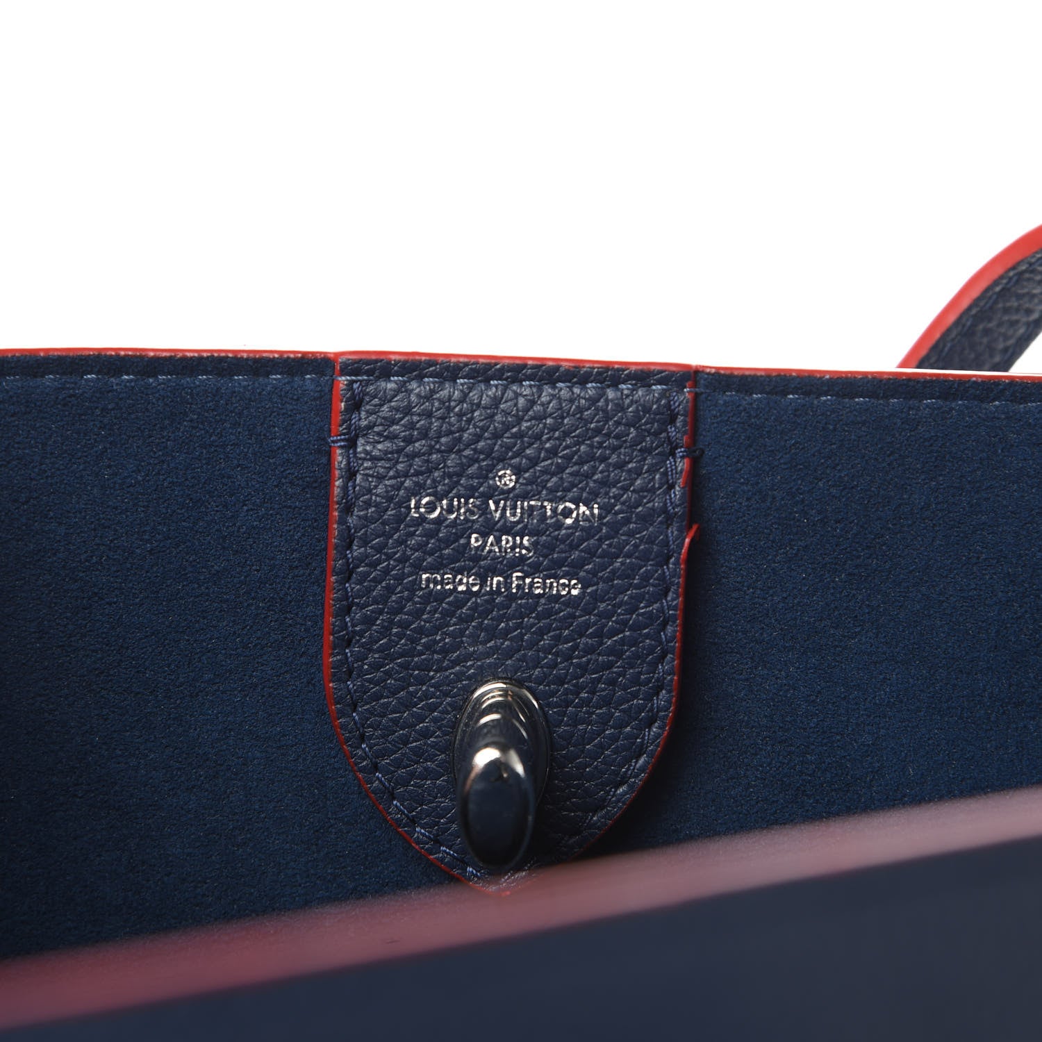 Louis Vuitton Calfskin Lockme Go Tote Marine Rouge 6 of 14