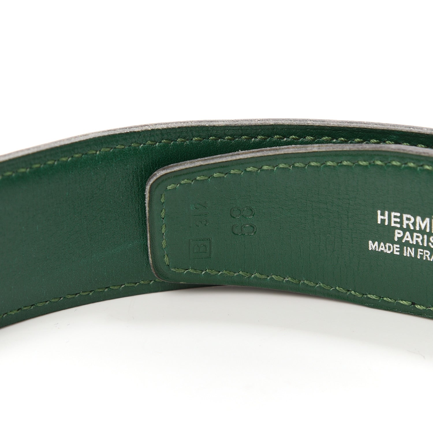 Hermes Box 32mm H Belt Black Vert Clair 4 of 6