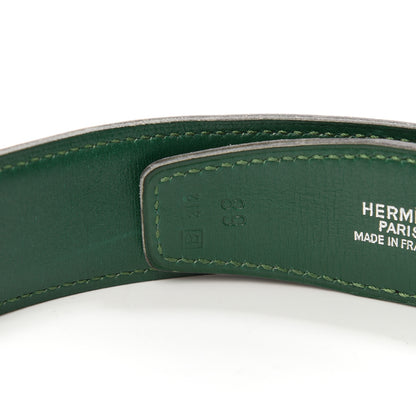 Hermes Box 32mm H Belt Black Vert Clair 4 of 6