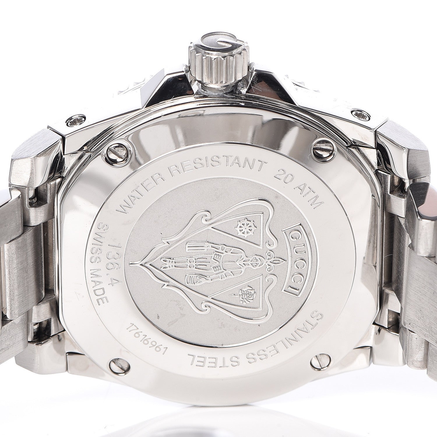 Gucci Stainless Steel 32mm Dive Quartz Watch White 5 of 9