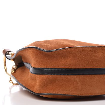 Chloe Suede Small Hayley Hobo Caramel 7 of 9