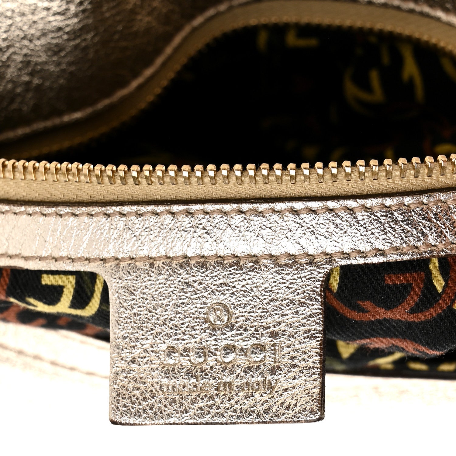 Gucci Metallic Calfskin Medium Britt Tassel Shoulder Bag Platinum 6 of 11