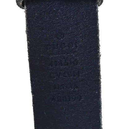 Gucci Cuoio Toscano Nickel Double G 30mm Belt 115 46 Blue 3 of 5