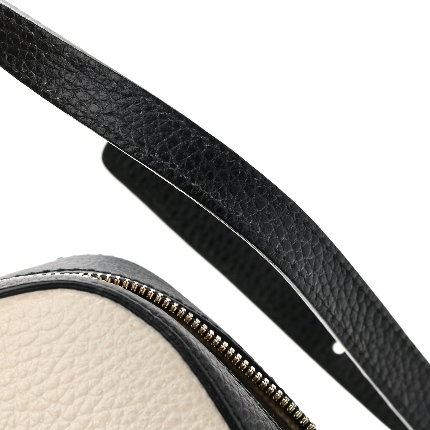 Gucci Dollar Calfskin Bi-Color Small Soho Disco Bag Mystic White Black 12 of 12