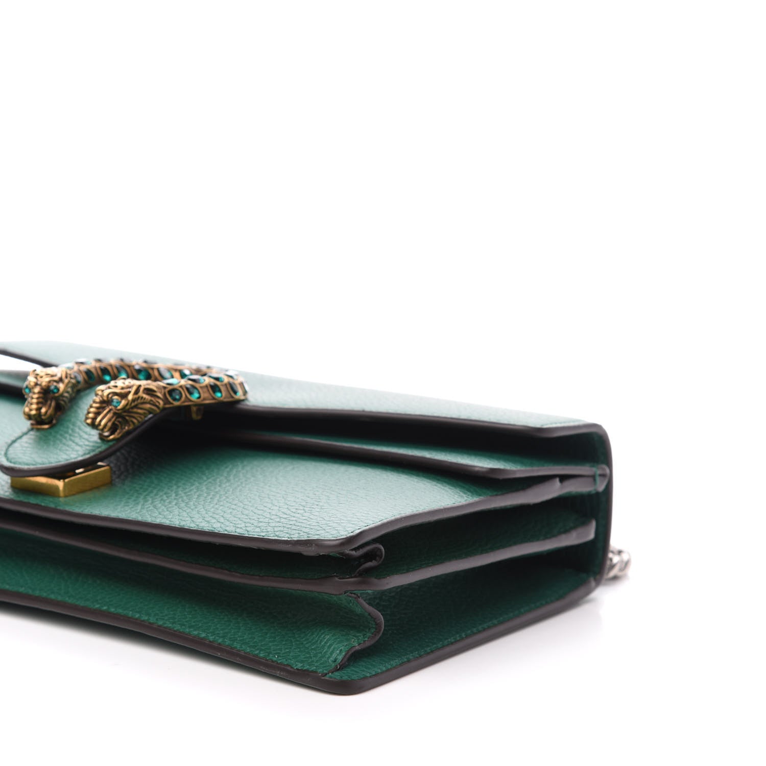 Gucci Pebbled Calfskin Small Dionysus Shoulder Bag Emerald 11 of 12