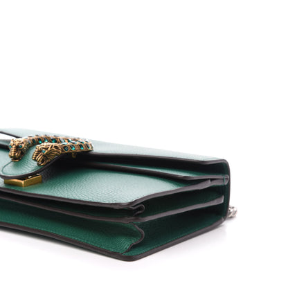 Gucci Pebbled Calfskin Small Dionysus Shoulder Bag Emerald 11 of 12