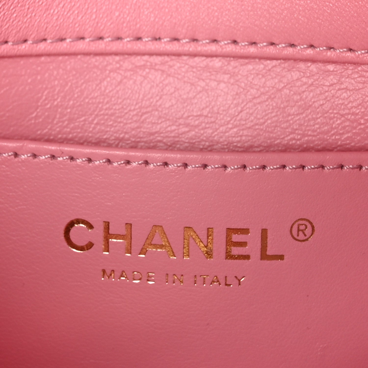 Chanel Lambskin Wenge Quilted Mini Fashion Wood Square Flap Pink 6 of 10